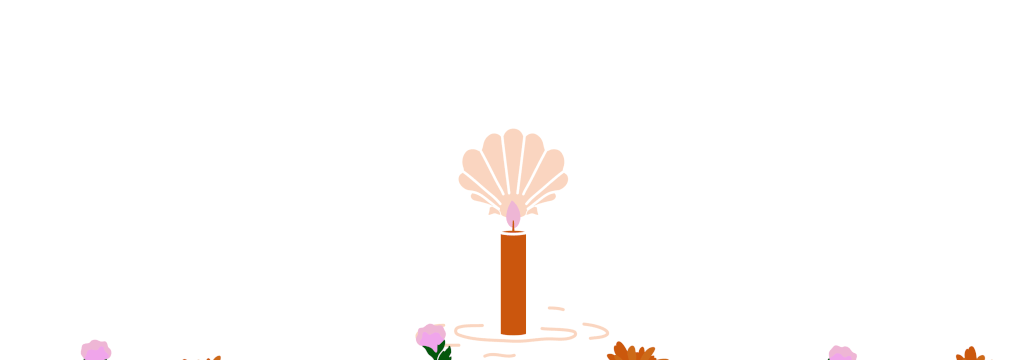 animation bougie coquille saint jacques et fleurs