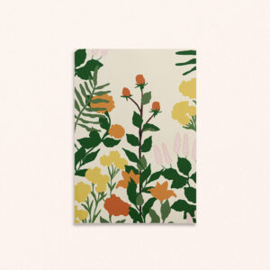 Mini affiche A6 florale et colorée Eden