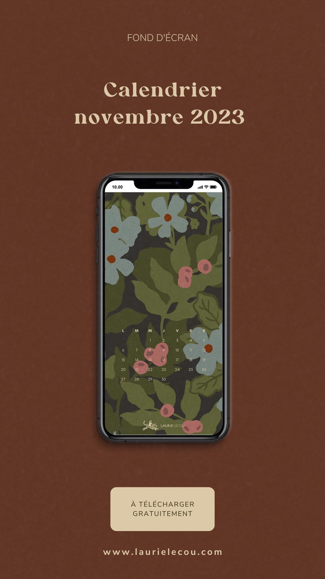 Fond d'écran de téléphone avec un motif sous bois forêt